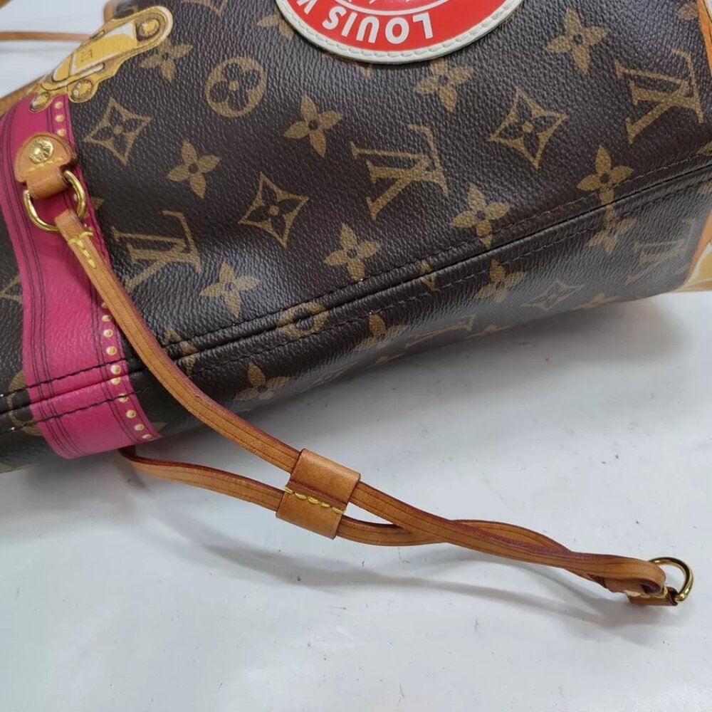 Louis Vuitton Brown and Pink Monogram Tote - Picture 10 of 12